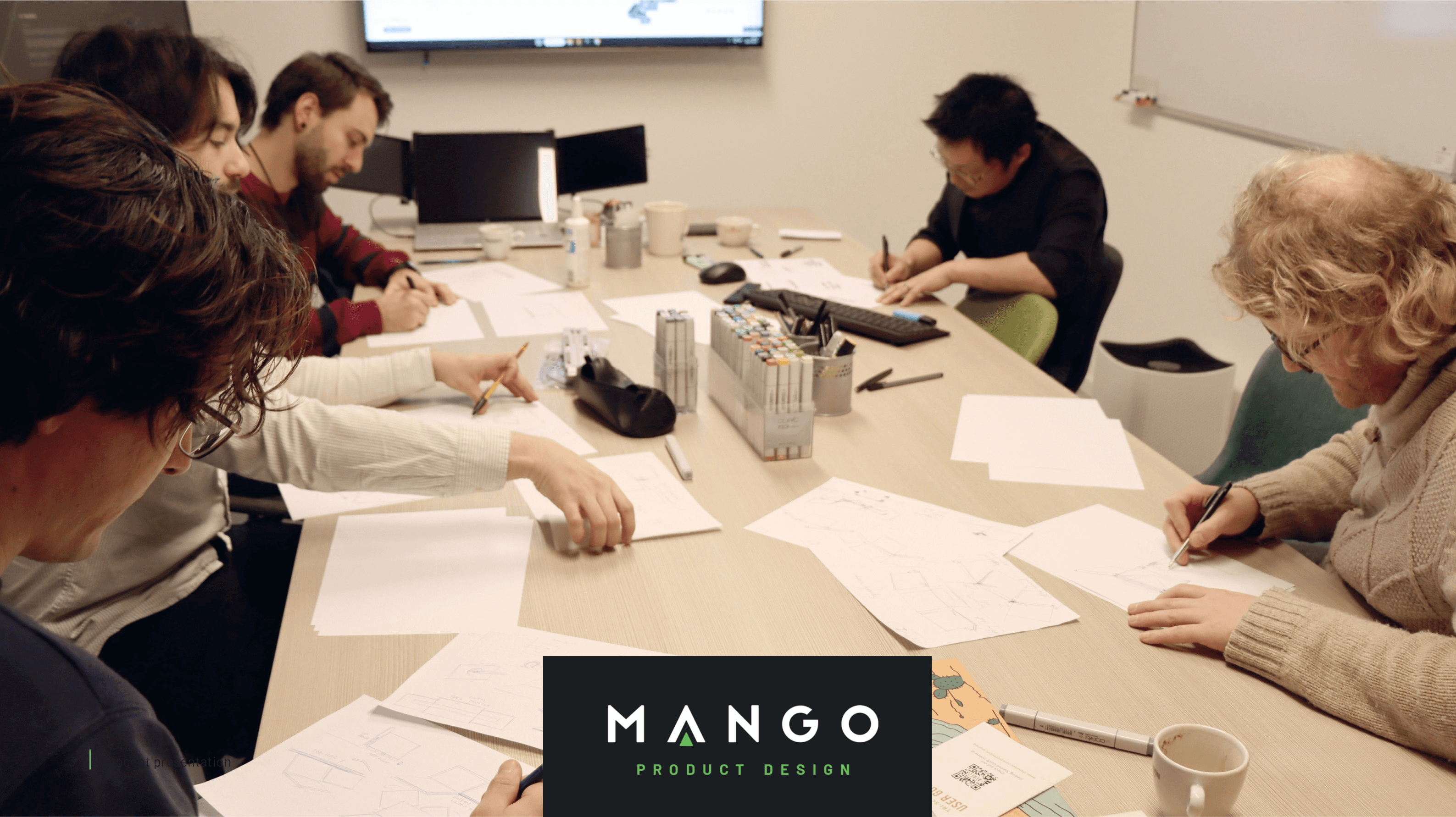 Mango Product Design team creating sketches and engineering designs for DuoView Pro